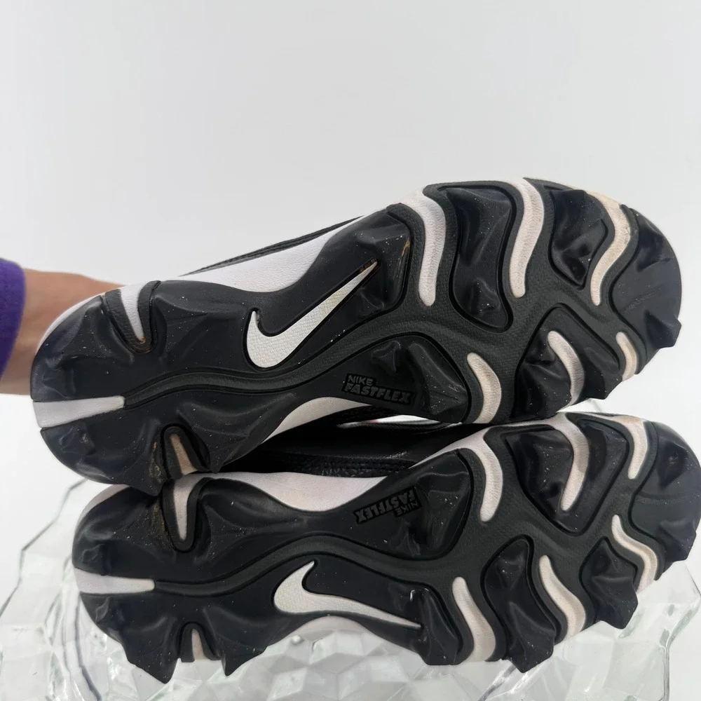 Nike Alpha Huarache 4 Keystone Low‎ Baseball Cleats Black White FQ4012-001 2.5Y